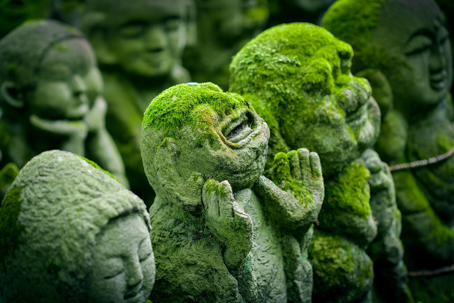 buddhist statue crying, representing the need to learn how to deal with pain